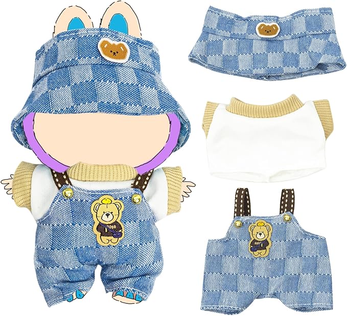 Clothes for Lububu 17cm Dolls(NO Doll) Outfit with Accessories Suit Cute Stylish Dress Up Set Easter Gifts