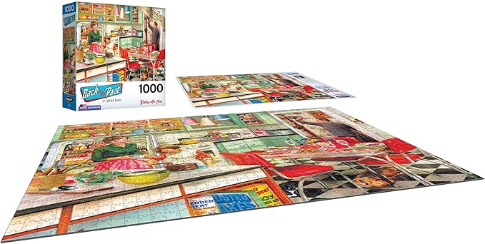 RoseArt - Back to The Past - Baking with Mom - 1000 Piece Jigsaw Puzzle for Adults