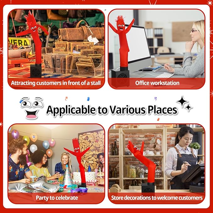 Poen Easter Gifts for Kids Mini Wacky Waving Inflatable Tube Guy with Blower Gag Toy Gift Inflatable Tube Man Birthday Desktop Decor Dancing Blow up Man for Office Party Decor(Funny)