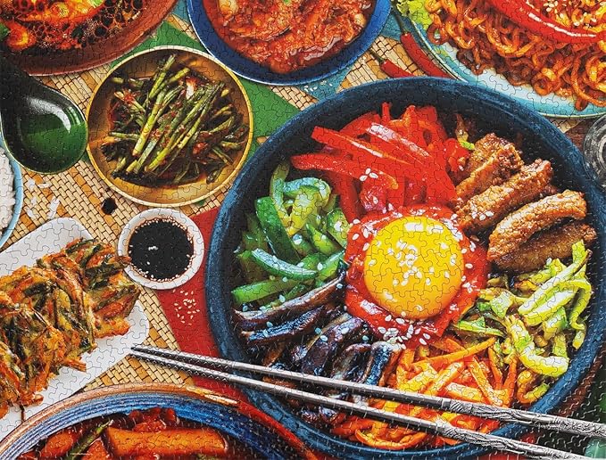 Springbok Korean Delight 1000 Piece Jigsaw Puzzle for Adults - Unique Cut Pieces - Made in USA
