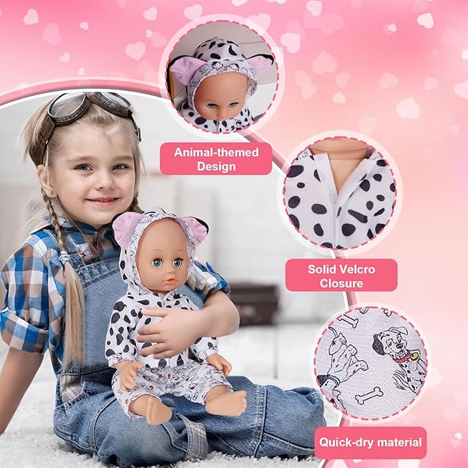 ARTST Baby Doll Clothes,12 inch Doll Clothes[8 Sets Animal Styling ] for 10/11/12 inch Baby Girls Boys(8 Set)