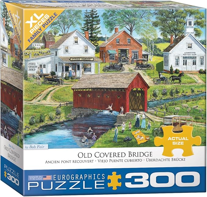 Old Covered Bridge Family Puzzle 300pc