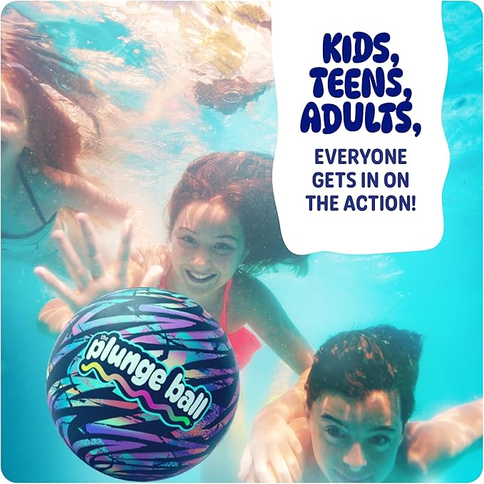 Plunge Ball - Pool Toys - Swimming Pool Games for Kids, Adults and Family - Water Balls - Water Toys for Kids Ages 8-12 - Teens, Boys Fun Stuff - Swim Balls Sports Accessories (9 Inch)