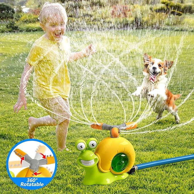 Baseball Water Sprinkler Toys - Outdoor Water Toys for Kids Ages 4-8 8-12 - Summer Water Spray Game for Lawn Backyard Garden - Toddler Outside Toys for 4 5 6 7 8 11 12 Year Old