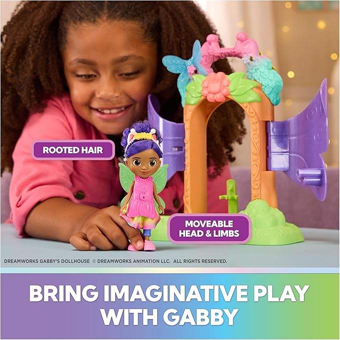 Gabby's Dollhouse Fairylandia, Fairy Magic Reveal Playset with Transforming Feature and Dollhouse Accessories, Kids Toys for Girls & Boys Ages 3 and Up