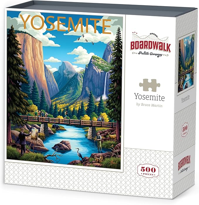 Boardwalk Puzzles Yosemite, 500 Piece Jigsaw Puzzle for Adults, Made in USA