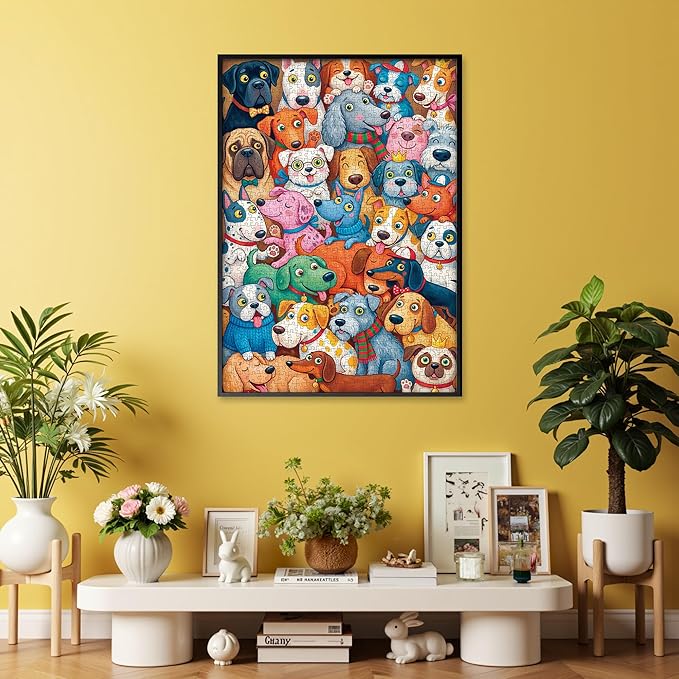 1000 piece Puzzle for Adults, Challenging Funny Doggy Delight Jigsaw Puzzles, Premium Matte Finish, 27.56 x 19.68 Inches, Perfect for Game Nights