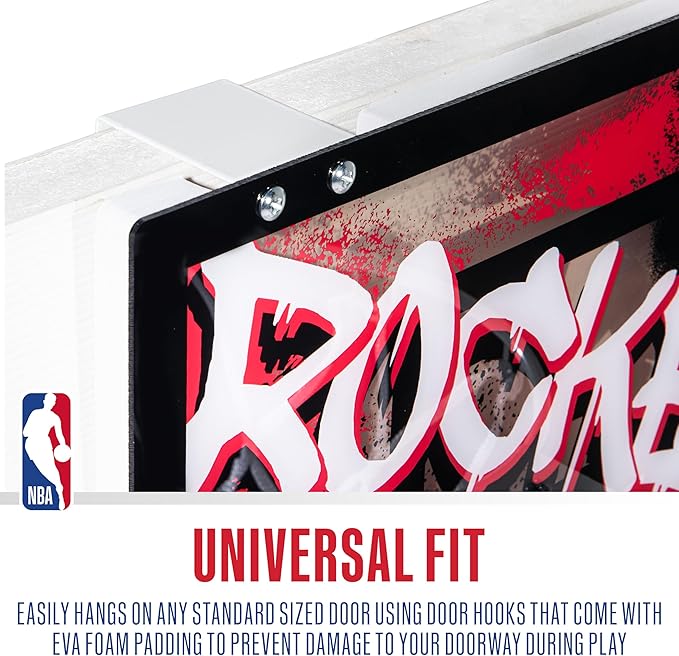 Franklin Sports NBA Team Over the Door Basketball Hoops - Kids Indoor Mini Basketball Hoop + Ball Set - NBA Fan Mini Hoops