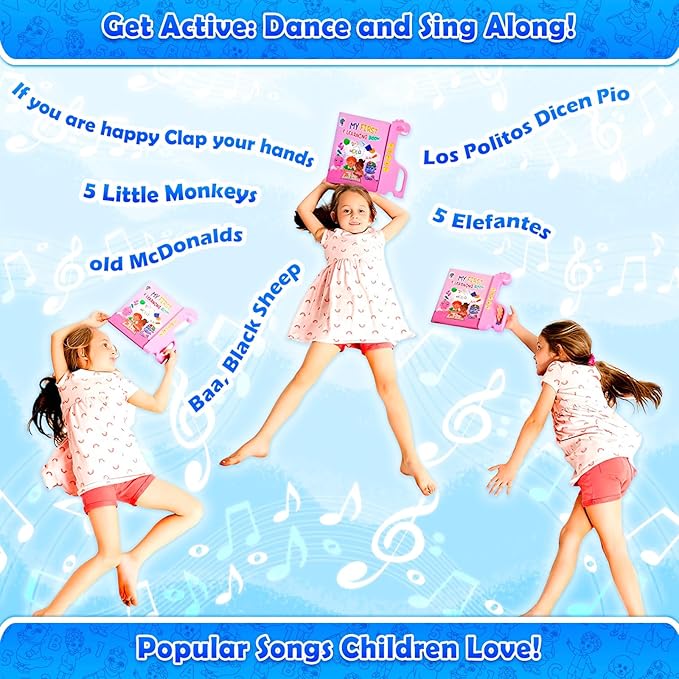 Curious 2 Learn ABC Learning for Toddlers | Learning Resources | English & Spanish Sound Book | Preschool Learning Activities | Educational Learning Toys | 4 Year Old Boy Birthday Gift