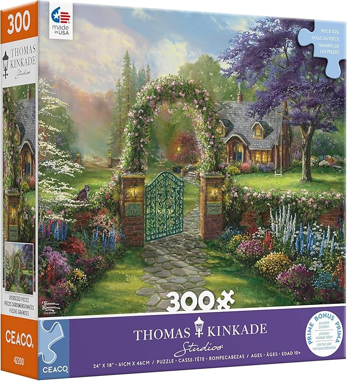 Ceaco - Thomas Kinkade - Inspirations - Hummingbird Cottage - 300 Piece Jigsaw Puzzle