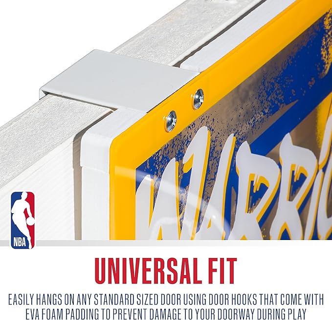 Franklin Sports NBA Team Over the Door Basketball Hoops - Kids Indoor Mini Basketball Hoop + Ball Set - NBA Fan Mini Hoops