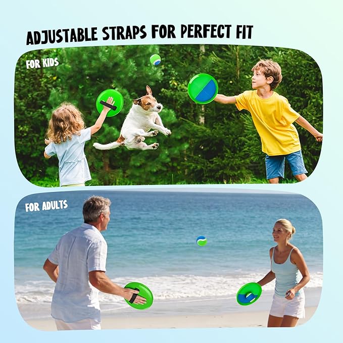Toss and Catch Ball Game Set, Easter Basket Stuffers Beach Pool Toys Games for Family Kids Adults, Indoor Outdoor Yard Lawn Park Fun Sports Gifts for Boys Girls Ages 3 4 5 6 7 8 9 10 11 12