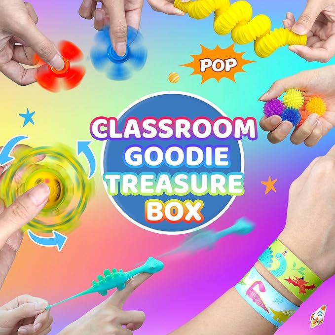 Easter Basket Stuffers for Kids, 110Pack Fidget Toys Bulk Adult Sensory Autism ADHD Autistic Figette Classroom Treasure Prize Box School Must Have Stress Anxiety for Age 5-7 8-12 Valentines Day Gifts