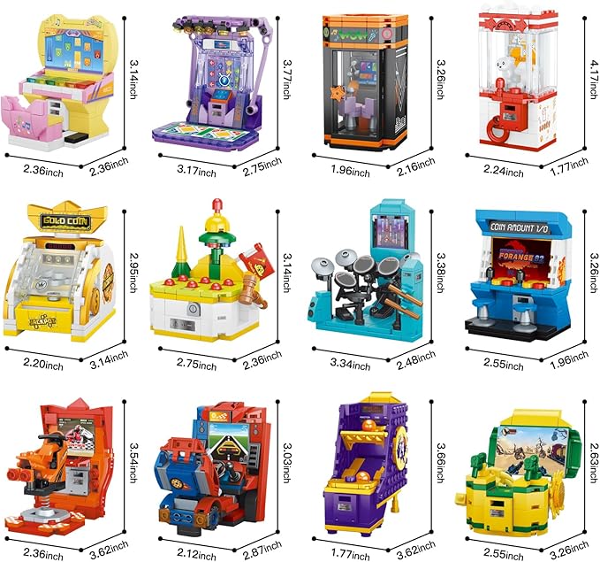 JMBricklayer Friend Game Console Building Set 20134,12 in1 Mini Game Console Collectible Model Building, Christmas Party Favors for Goodie Bags, Classroom Prizes, Birthday Gifts for Girls Boys