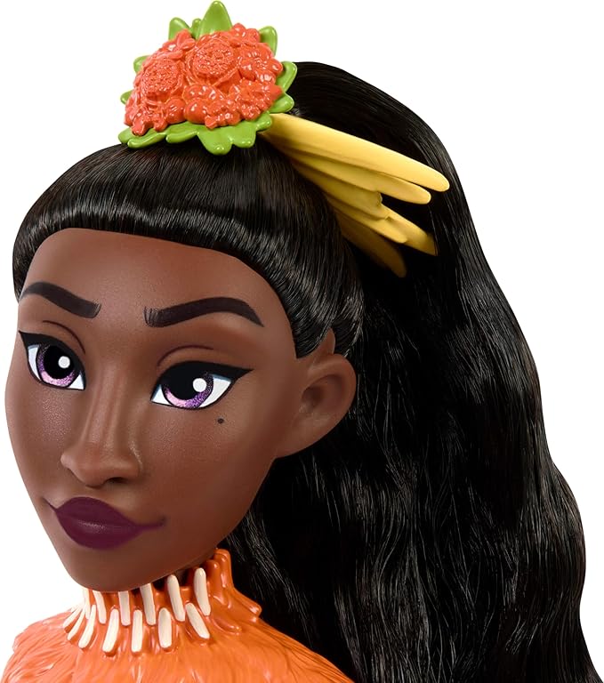 Mattel Disney Moana 2 Matangi Fashion Doll with 3 Accessories, Removable Outfit with Cape, Head Piece, Shoulder Piece & Anklet, Inspired by The Movie