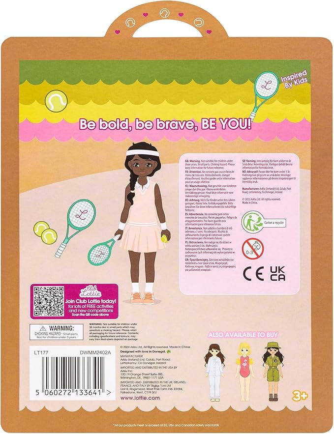 Lottie Tennis Club Outfit Set with Racket and Accessories