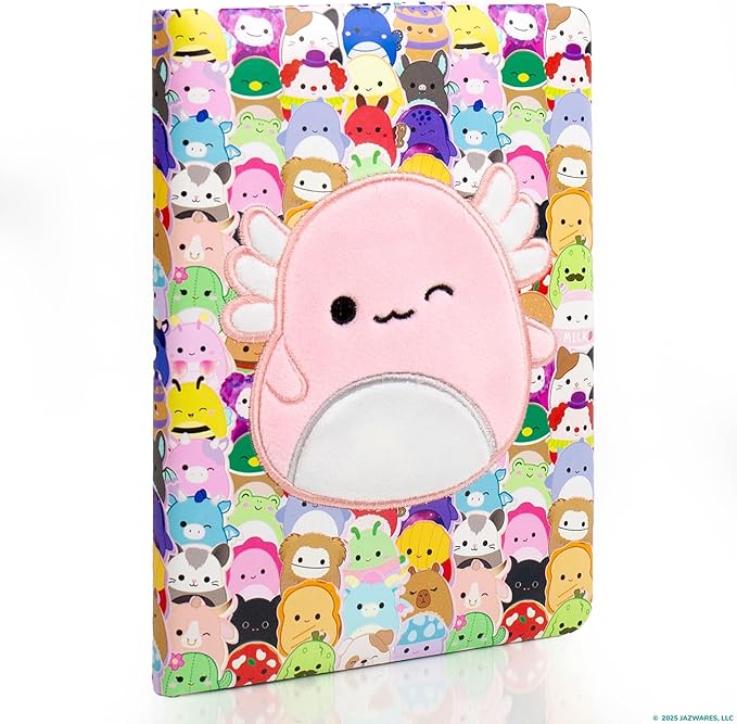 Squishmallows Original Archie the Axolotl Squishy Journal, 80 Lined Pages, Cute Diary, Kids Journal, Birthday Gift, Girls Journal, Cute Stationery