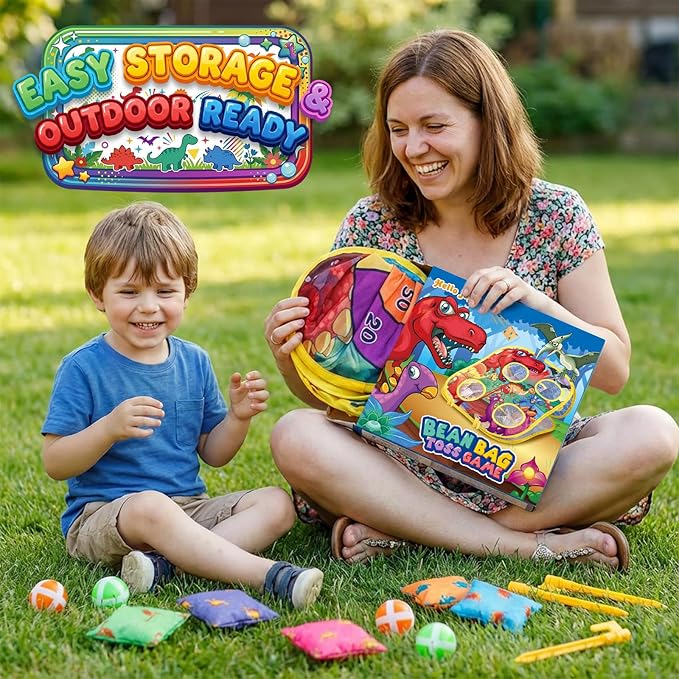 Bean Bag Toss Game for Kids - Cornhole Board Outdoor Toys for Toddlers -Party Activities Carnival Outside Yard Backyard Beach Lawn Games Toy for Kid Boys Girls Age 3 4 5 6 7 8 Year Old Birthday Gifts