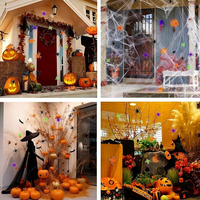 (1000pcs Halloween Colorful Spider Pack)