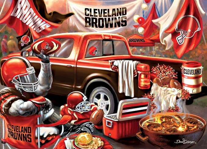 Masterpieces 1000 Piece Jigsaw Puzzle for Adults - NFL Cleveland Browns Gameday - 19.25"x26.75