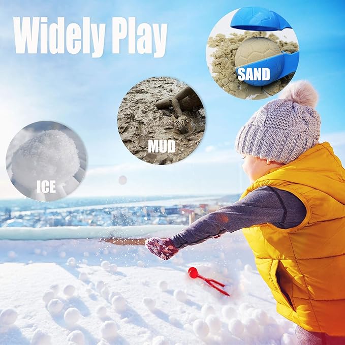 Snow Toys, Snowball Maker 4 Pack Snow Ball Shaper Molds Toys for Kids Snow Ball Fights Tool Kids Winter Toys Snow Ball Clip Snow Games for Outdoor
