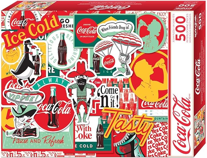 Springbok Coca-Cola When Friends Drop in 500 Piece Jigsaw Puzzle for Adults - Unique Cut Pieces - Made in USA
