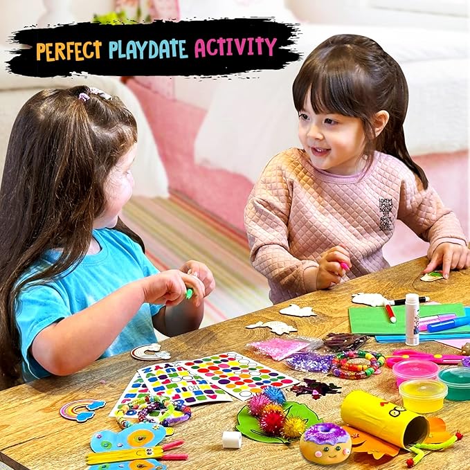 Original Stationery Kids Jumbo Slime & Craft Kits - Large Multicolor, 1000+ Pieces - Slime Kit w/Activator & Arts & Crafts Supplies