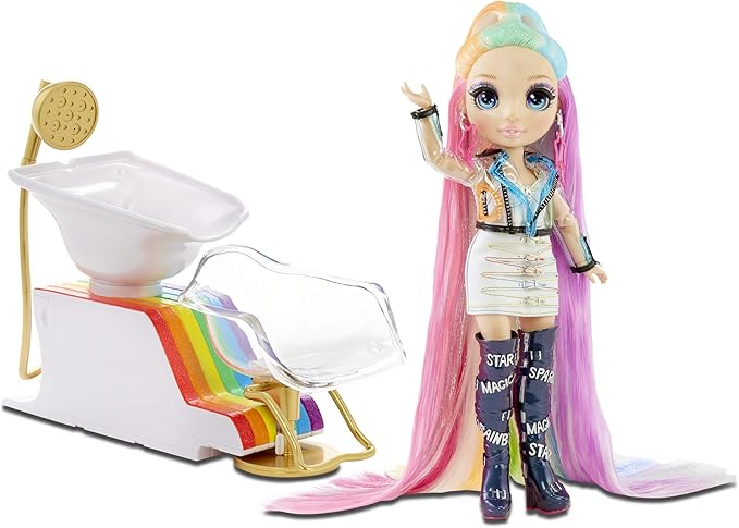Rainbow High Salon Playset with Rainbow of DIY Washable Hair Color Foam for Kids and Dolls - Doll Not Included