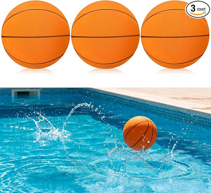 3 Pcs Water Skipping Balls Water Bouncing Ball 2.2 Inch Bounce Beach Ball Pool Accessories Gift for Outdoor Games Swimming Activities