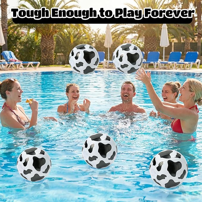 12 Pack Beach Ball Set, Reusable Colorful Inflatable Ball with Vacuum Storage Bag for Pool Party, Beach Games