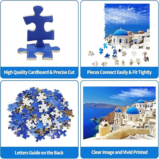 Puzzles for Adults 1000 Pieces Jigsaw Puzzles for Kids Challenging Game Toys Puzzle for Parents, Friends, Lovers and Children, Aegean Sea 27" x 20"