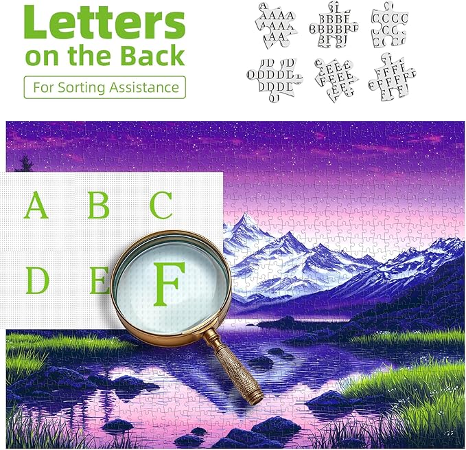 500 Piece Puzzles for Adults, Nature Landscape - Mountain Lake Scenery Puzzles for Adult, Art Jigsaw Puzzles for Adults 500 Pieces, Party Game Gifts Decoration (23 x 15 Inch)