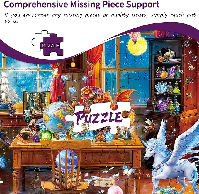 1000 Piece Puzzles for Adults,Magic Laboratory Jigsaw Puzzle 1000 Pieces for Adults Seniors,Challenging Family Games Holiday Party Gifts -1:1 Poster Interlock Perfectly Letter on Back
