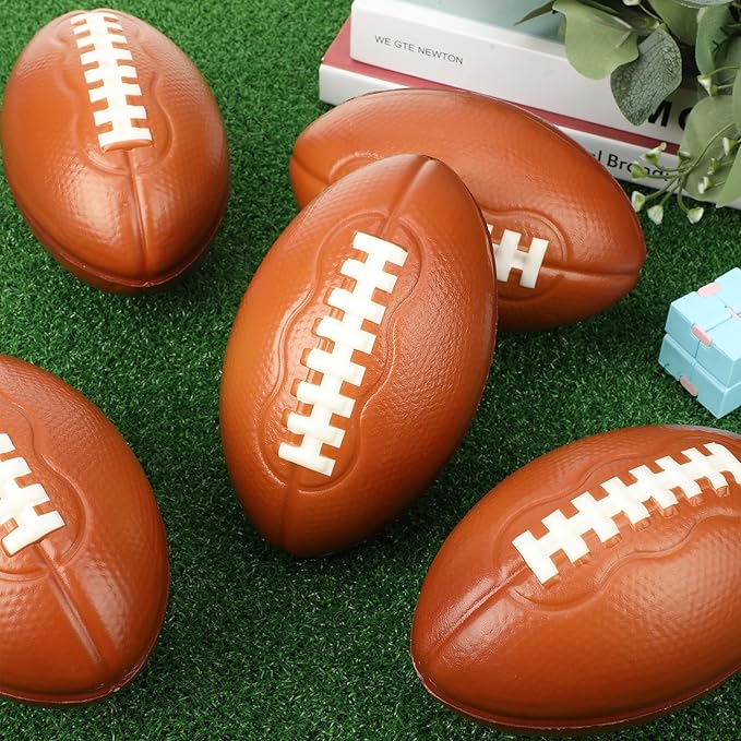 Jerify 6 Pack Kids Foam Football 6.7" Small Football Bulk Mini Soft Sport Ball Gift for Toddlers Boy Girl Youth Party Favors Indoor Outdoor Practice Play School Classroom Reward