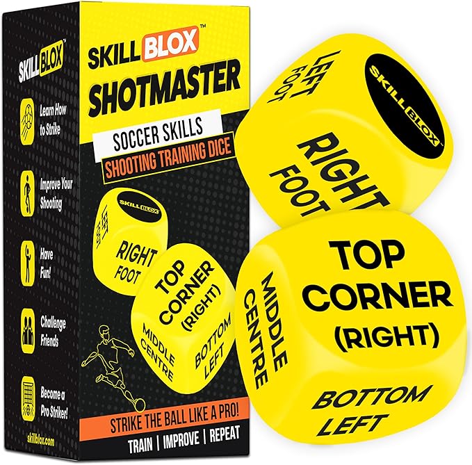 Soccer Gift for Boys – ShotMaster Shooting Training Dice – Fun Soccer Shooting Training Game for Kids, Boys & Girls 8–14