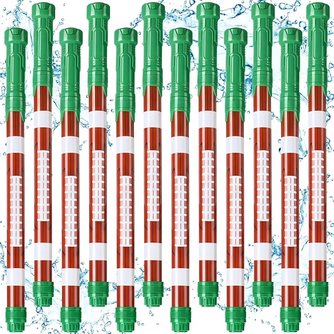 12 Pcs Football Party Favors, 15'' Water Guns Bulk for Kids Water Squirt Blasters Guns, Summer Activity Swimming Pool Backyard Beach Outdoor Toys for Kids Adults, 39 ft Range Shooter