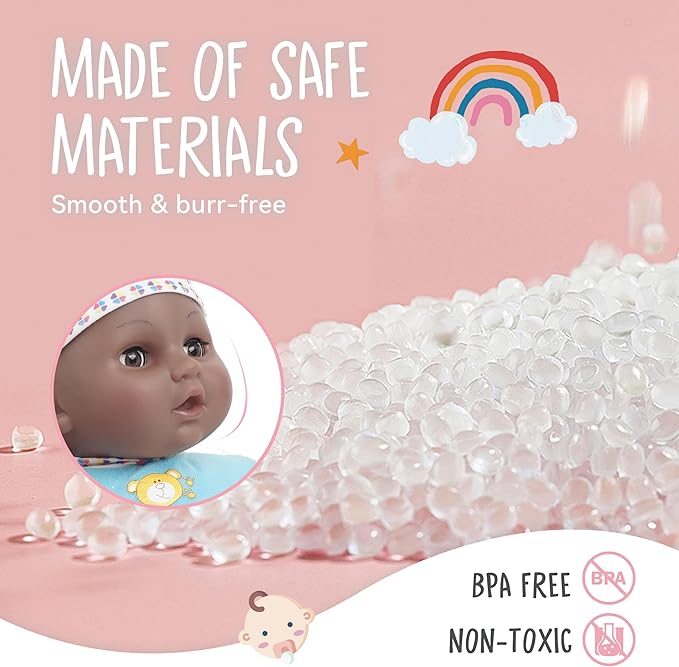 Toy Choi's Interactive Baby Doll Blue - 16 Inch Crying Talking Feeding Dolls with Different Sounds and Accessories, Pretend Play Preschool Toys for 2 3 4 5+ Year Old Girls Boys Gift, Black Doll