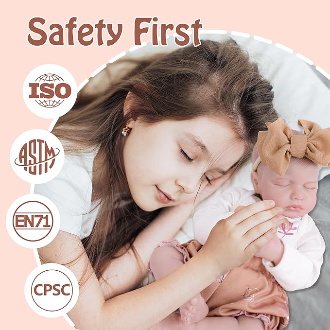 Milidool Lifelike Reborn Baby Dolls-20 Inch Realistic Newborn Baby Dolls, Soft Poseable Cloth Body Real Life Baby Dolls Silicone with Accessories Toy for for 3+ Year Old Girls Gifts, Pretend Play