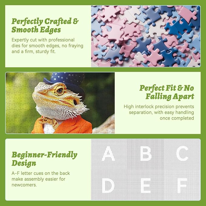 300 Piece Puzzles for Adults, Mr. Lizard Dining Puzzle, Vegetable Salad Jigsaw Puzzle 300 Pieces, Fun and Challenging Adult Puzzle Game, Home Decor Gift for Adults Kids Seniors, 20.5" x 15"