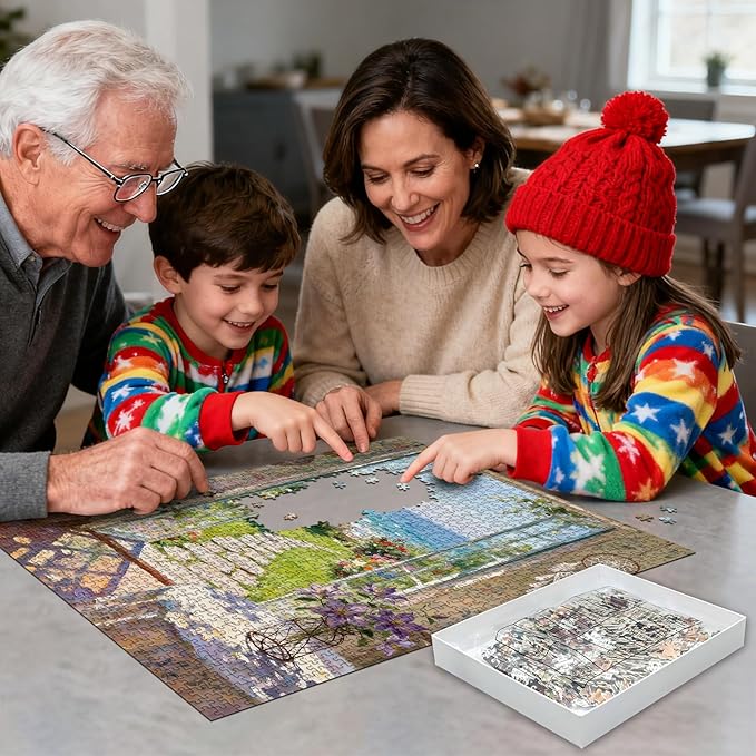 Jigsaw Puzzles 1000 Pieces for Adults Letters on Back Nature Landscape Puzzle Wall Decor Impossible Puzzle Gift for Valentine Friends Parents(27.56x19.7 Inch)