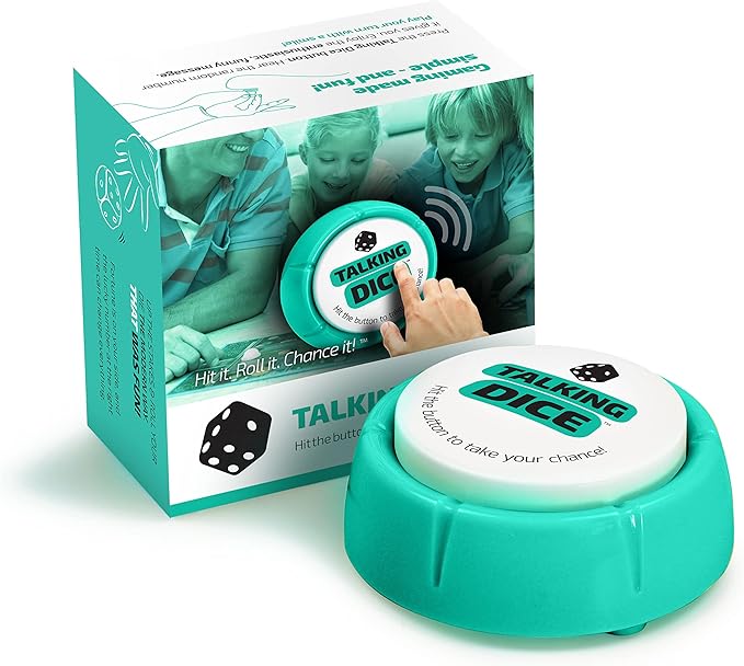 Talking Dice Sound Button | Fully Loaded | 102 totally random phrases for numbers 1-6 | Great EZ Gaming Gift | Fun Novelty Gag Inspirational Gift | Cool Gadget | Modern Reinvention of the Classic Die