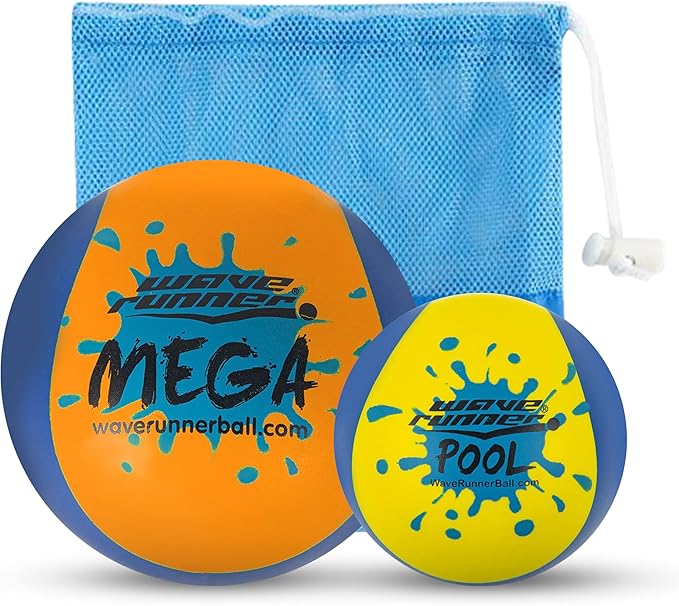 Wave Runner Soft Foam Water Pack Bundle Speed Duo Set Water Bouncing Grip Balls Great Summer Toy Beach Swimming Pool River Lake