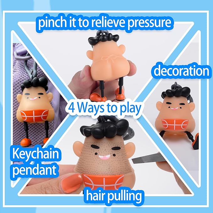 JumpJump Fun Hair Pulling Trichotillomania Pop Fidget Toys,Gag Stress Relief Toy Hair Pulling,Anti Anxiety Toys and Venting Novelty Toys for 14+ Ages and Adults Birthday Party Favors