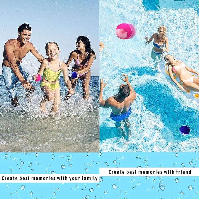 Water Skipping Ball Summer Beach Ball 2-Pack Water Bouncing Balls Grip Ball for Beach Swimming Pool River Lake