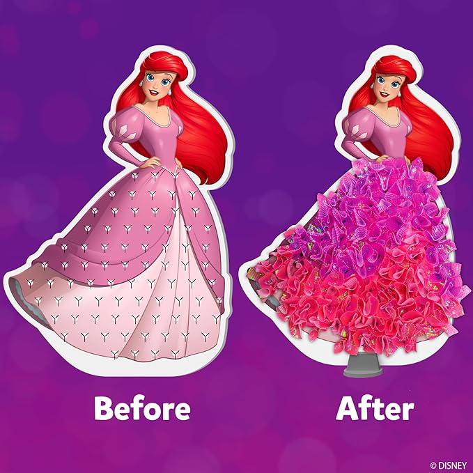 Skillmatics Poke-in Art - Disney Princesses, Mess-Free Fun for Kids, DIY Wood Craft Kits, Creative Activity, Gifts for Girls Ages 4, 5, 6, 7, 8, 9, Includes Cinderella, Ariel, Moana, Rapunzel & More