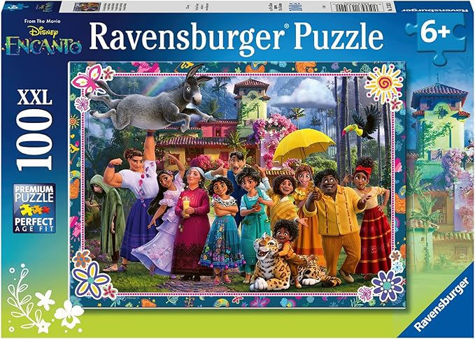 Ravensburger Disney Encanto Puzzle - Engaging 100-Piece Jigsaw | Durable and Kid-Friendly | Ideal for Ages 6 and Up | Stimulates Brain Development | FSC Certified for Sustainable Fun