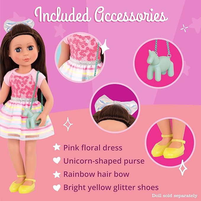 Glitter Girls – 14-Inch Doll Clothes – Shiny Flowers in Bloom Outfit – Toys, Clothes & Accessories for Girls 3 – Year – Old & Up, Pink