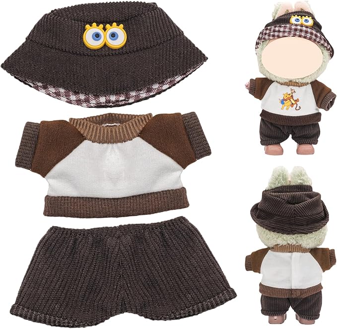 4 Pack—17cm Dolls Clothes,Premium Doll Outfit with Accessories,Doll Princess Skirt,Cute Clothes Outfit for 17cm Dolls,End Fashion Clothing Set(No Dolls and Shoes) (Set N)