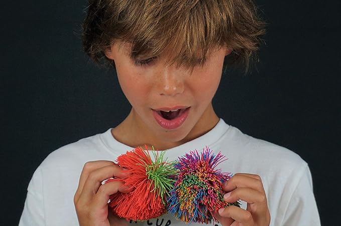 JA-RU Bandy Ball - 3" Stringy Balls for Kids (1-Pack) Stretchy Rainbow Colored Sensory Fidget Stress Balls for Kids, Party Favors, Goodie Bag Stuffers & Classroom Prizes. 1070-1