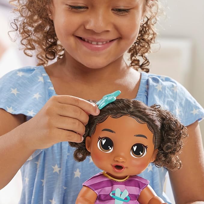 Baby Alive Super BFF Tilly Tinker Black Hair Dress Up Baby Doll Playset, 11 Inches, Toys for 3 Year Old Girls & Boys & Up (Amazon Exclusive)